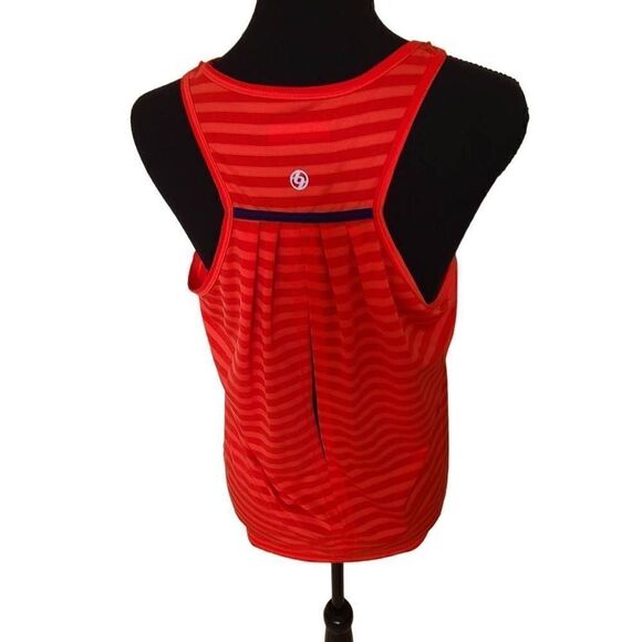 Lija Womens Athletic Activewear Tops Halter Back Sleeveless Red Large - Picture 3 of 11